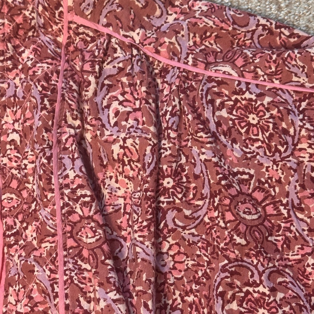 Free People Pink Patterned Bomber Jacket - Picture 8 of 12